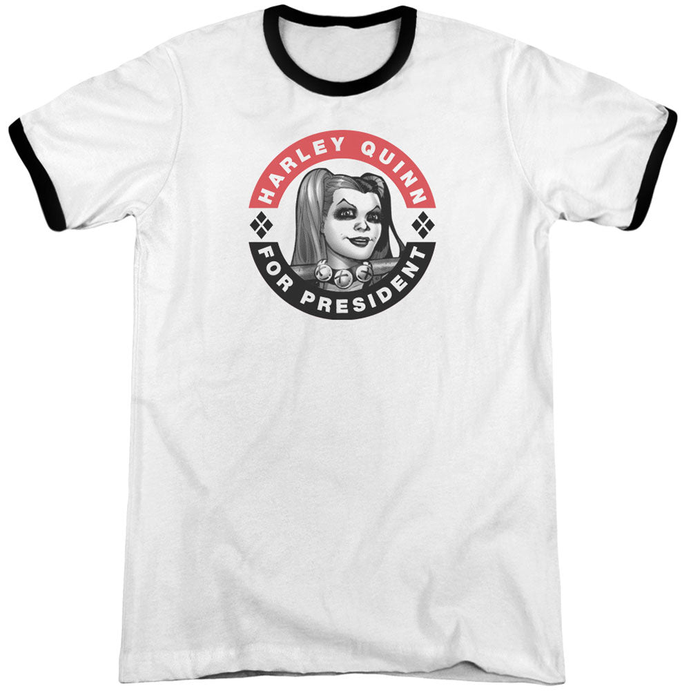 Batman Harley President Circle Adult Ringer T-shirt Front