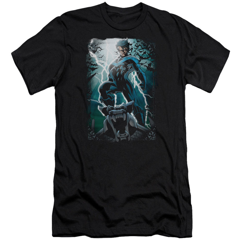 Batman Night Light Adult Slim Fit Slim Fit T-shirt Front