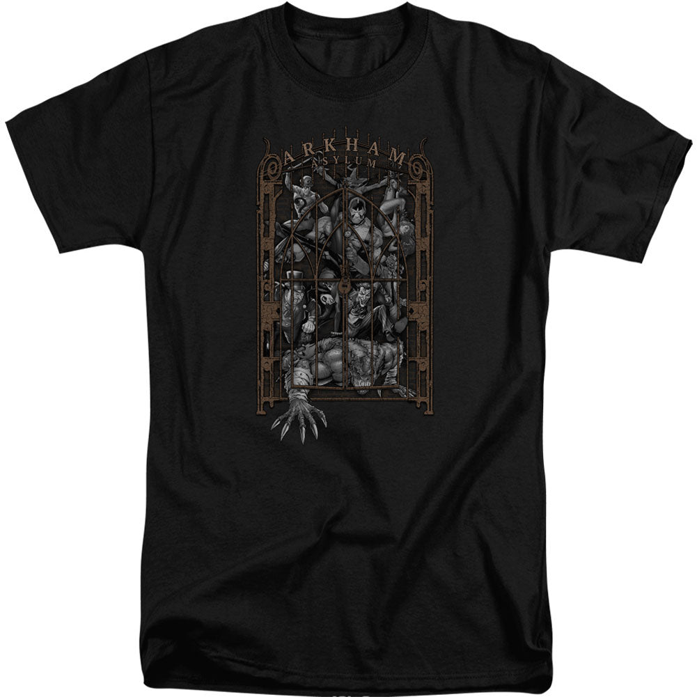 Batman Arkhams Gate Adult Tall T-shirt Tall Front