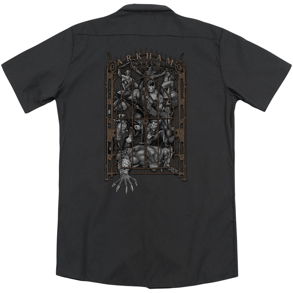 Batman Arkhams Gate (Back Print) Workshirt Back