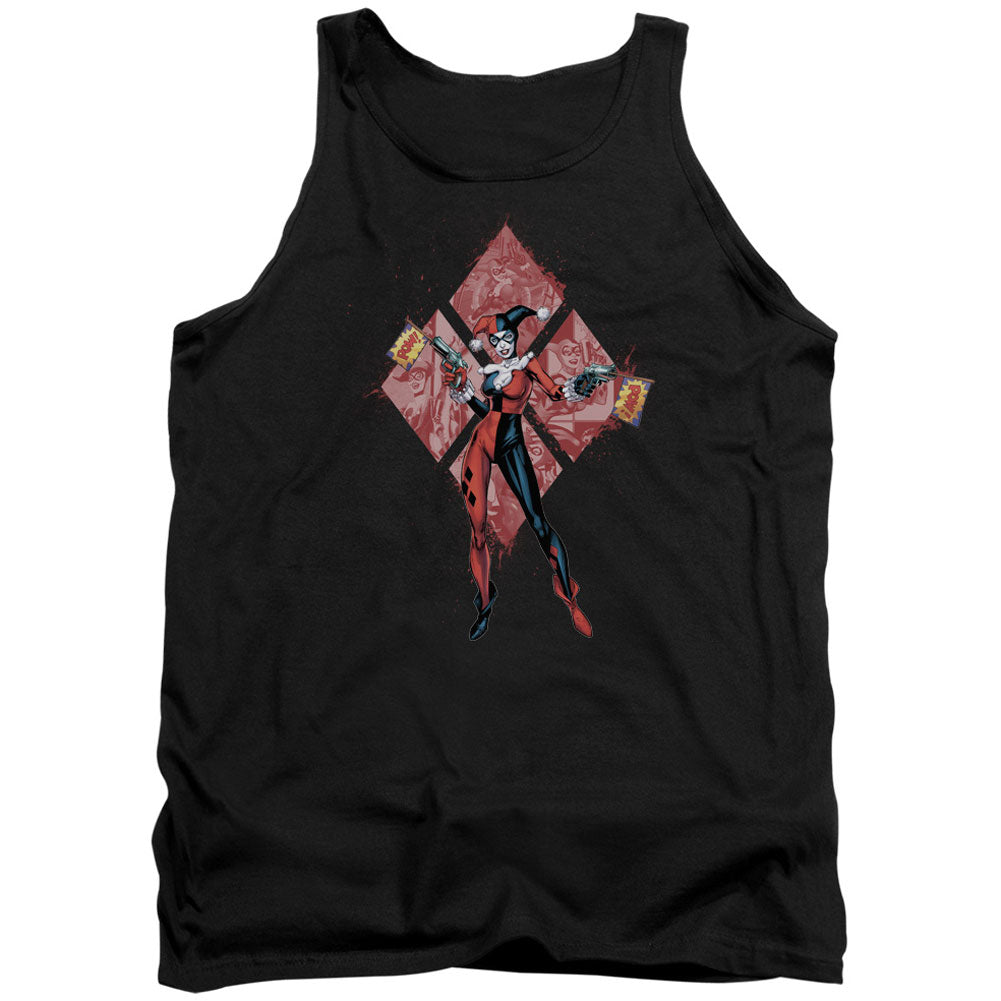 Batman Harley Quinn (diamonds) Mens Tank Front