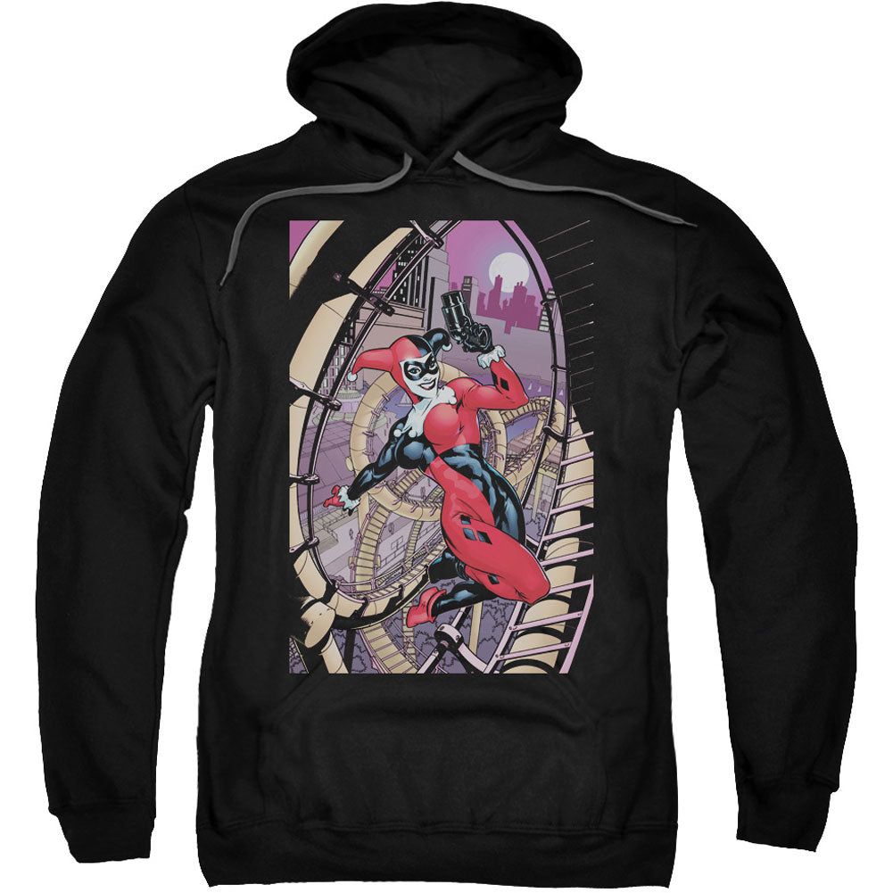 Batman Harley First Adult 25% Poly Hooded Sweatshirt Front