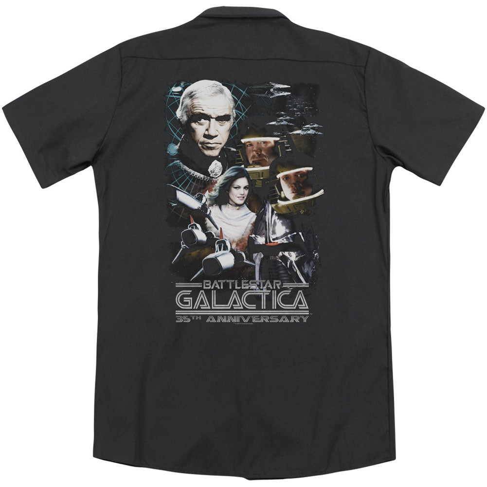 Battlestar Galactica 35th Anniversary Collage (Back Print) Workshirt Back