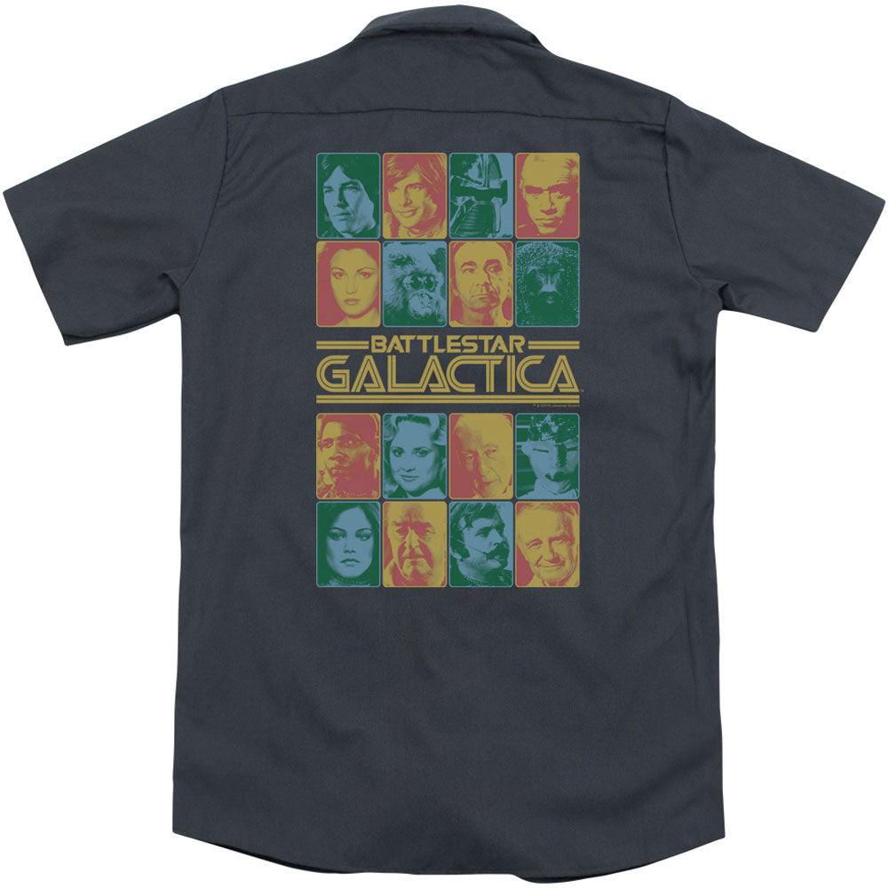 Battlestar Galactica 35th Anniversary Cast (Back Print) Workshirt Back