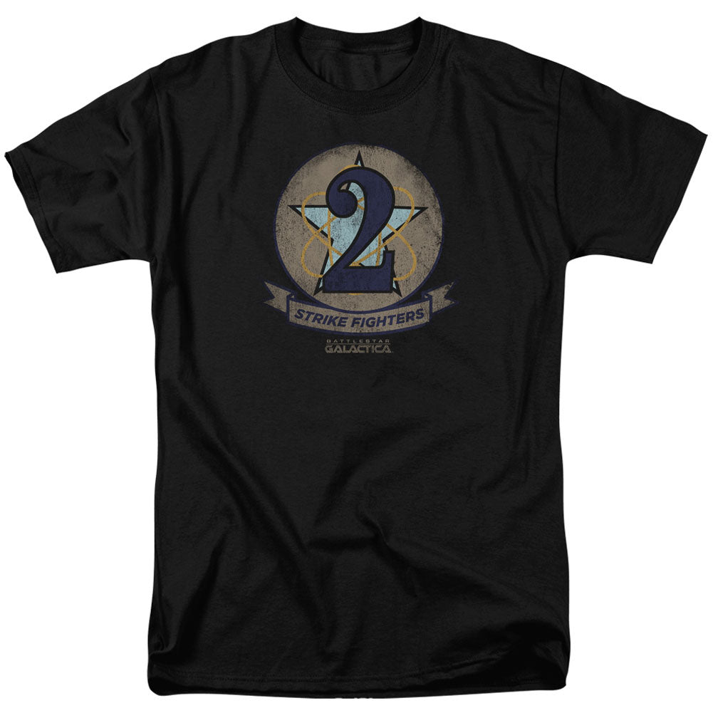 Battlestar Galactica Strike Fighters Badge Adult T-shirt Front