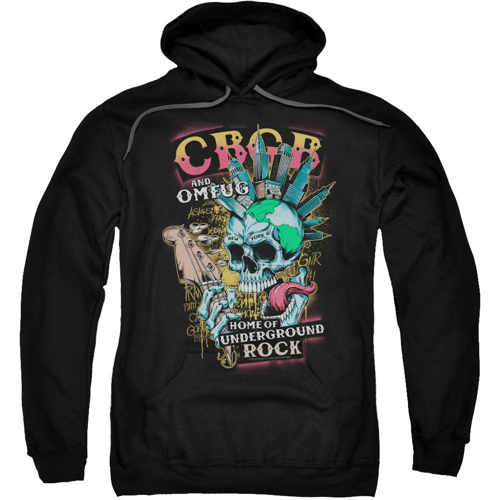 Cbgb City Mowhawk Adult 25% Poly Hooded Sweatshirt Front