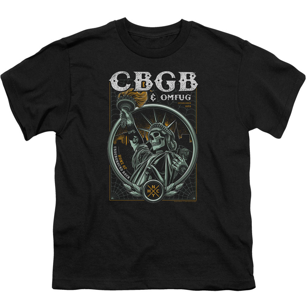 Cbgb Liberty Skull Youth T-shirt Front