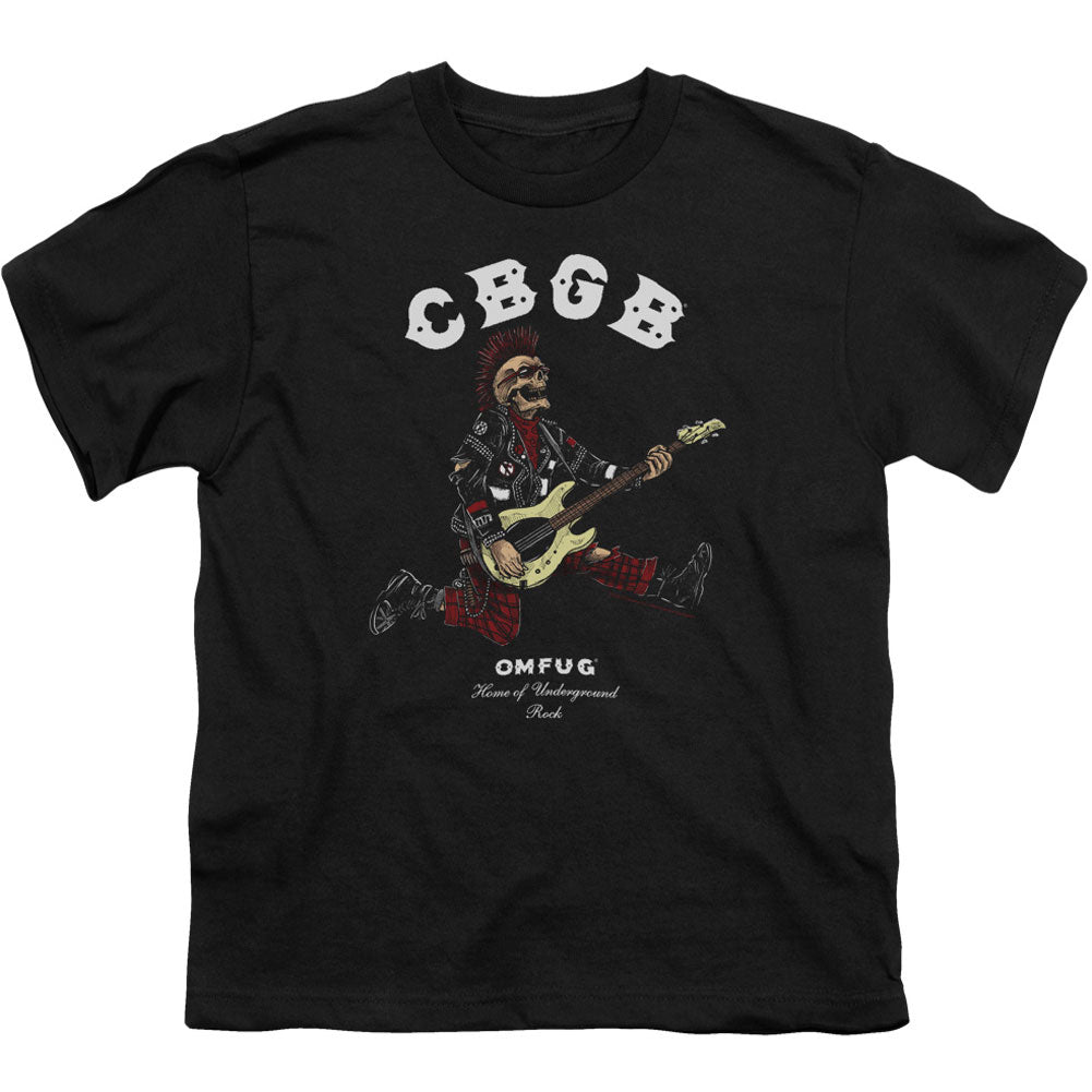Cbgb Skull Jump Youth T-shirt Front