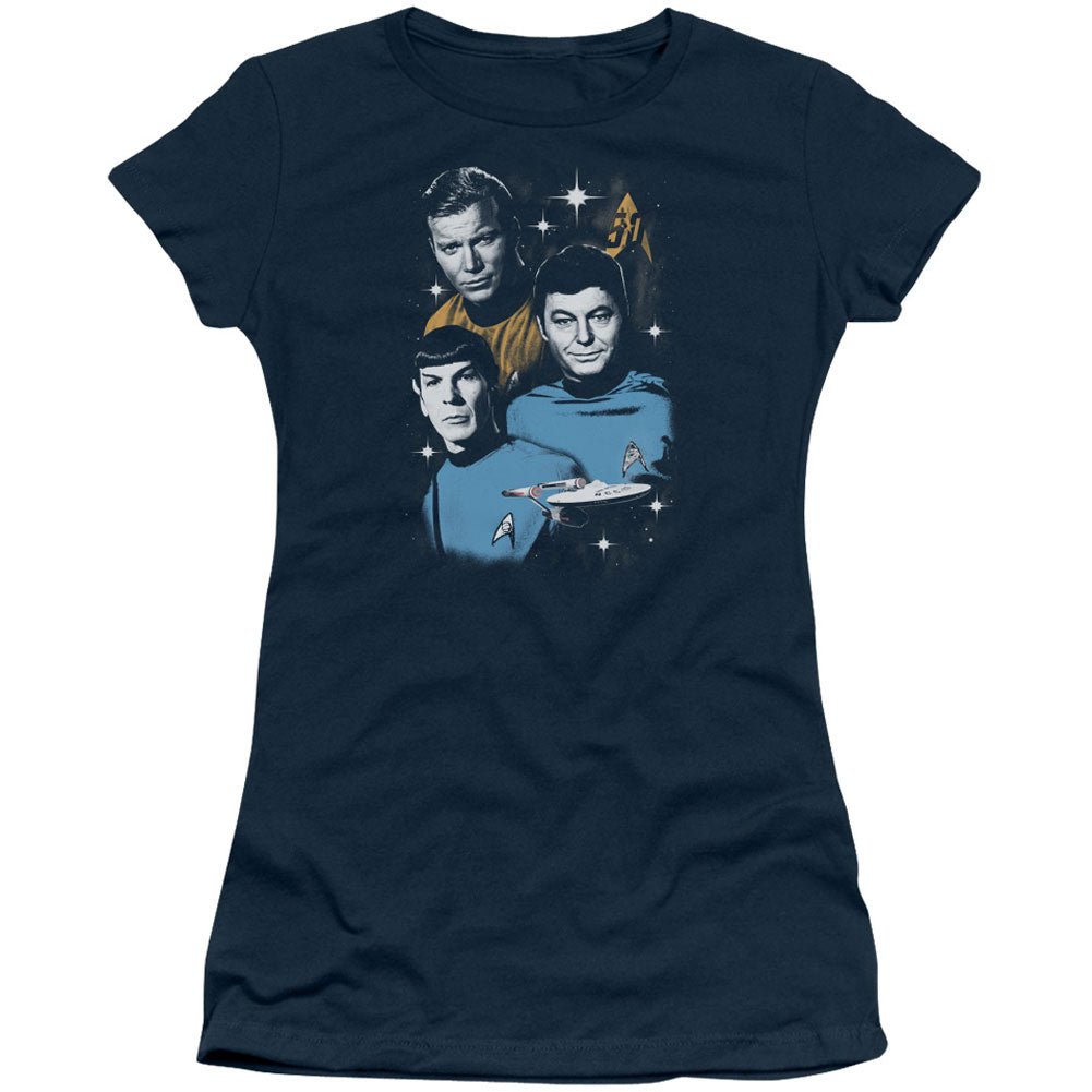 Star Trek All Star Crew Cap Sleeve Junior Top Front