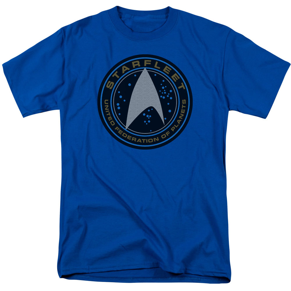Star Trek Starfleet Patch Adult T-shirt Front