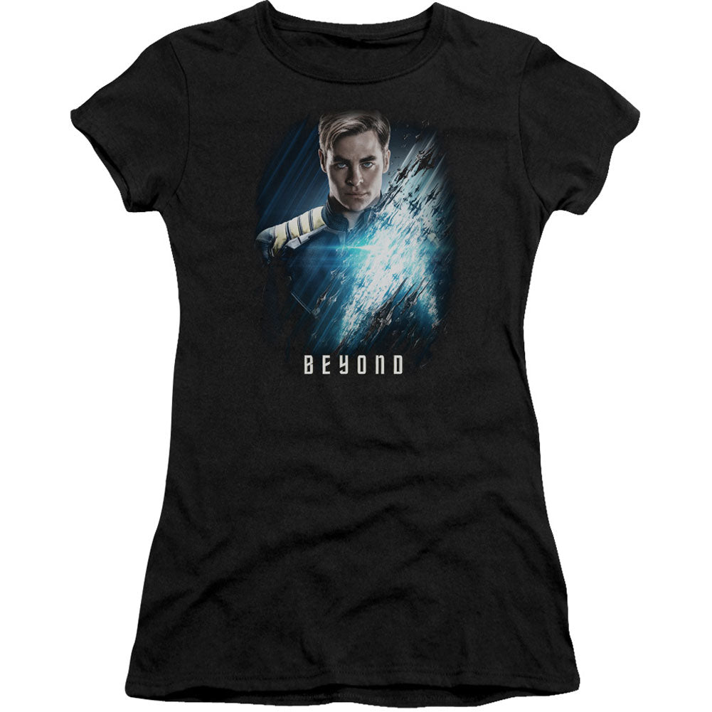 Star Trek Kirk Poster Cap Sleeve Junior Top Front