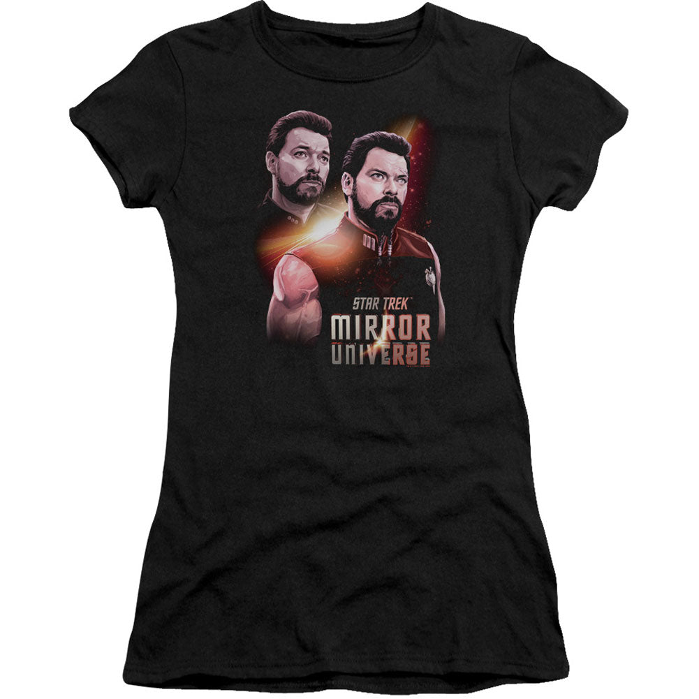 Star Trek Mirror Riker Cap Sleeve Junior Top Front