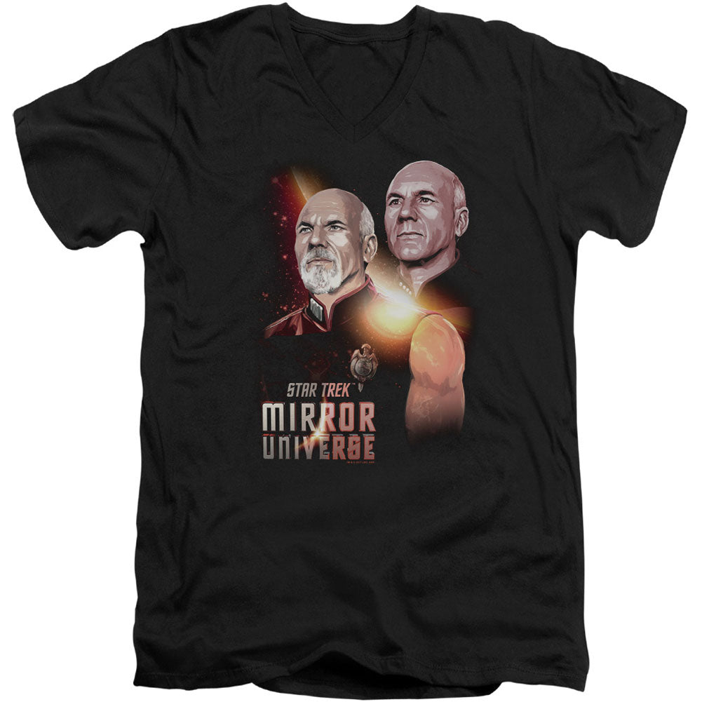 Star Trek Mirror Picard Adult V-Neck Slim Fit T-shirt Front