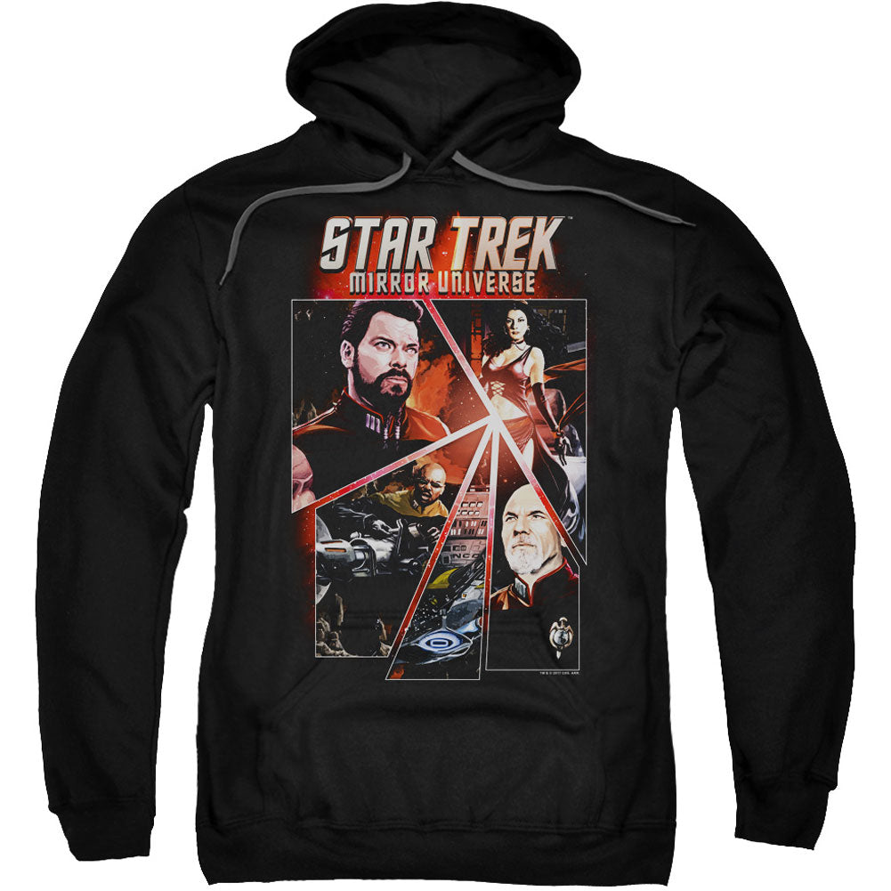 Star Trek Panels Adult 25% Poly Hooded Sweatshirt Front