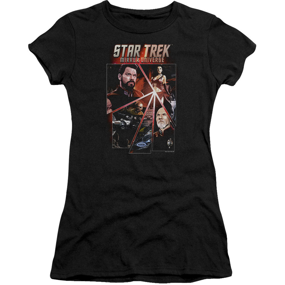 Star Trek Panels Cap Sleeve Junior Top Front