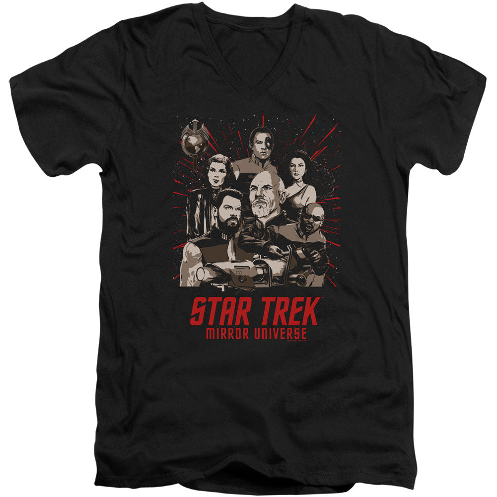 Star Trek Poster Adult V-Neck Slim Fit T-shirt Front