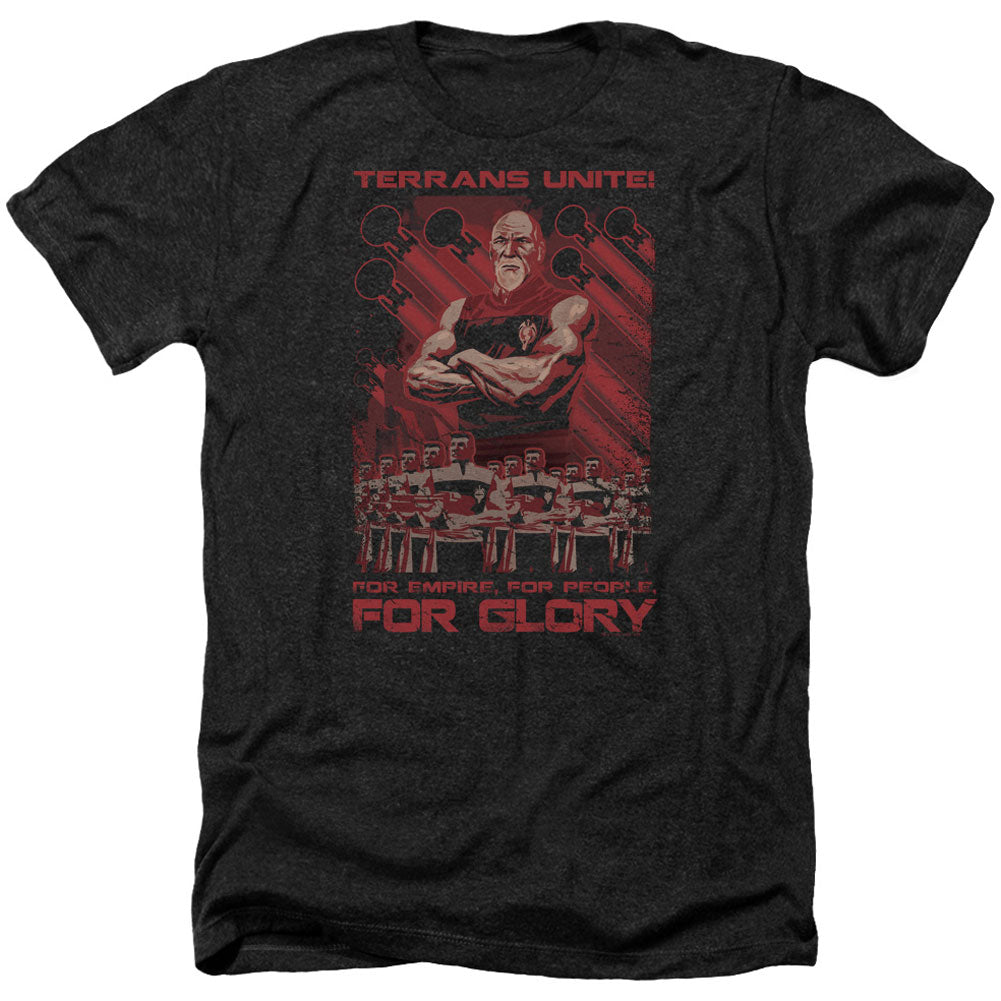 Star Trek Terrans Unite Adult Heather 40% Poly T-shirt Front