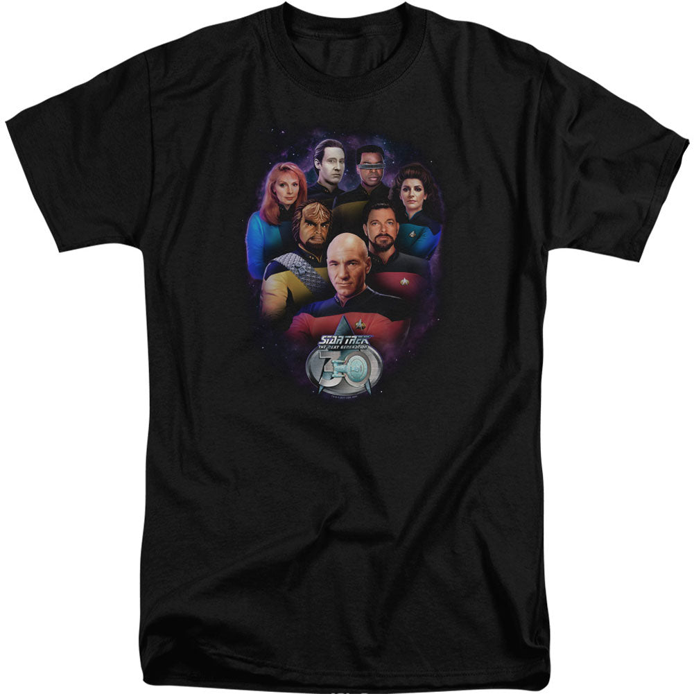 Star Trek Crew 30 Adult Tall T-shirt Tall Front