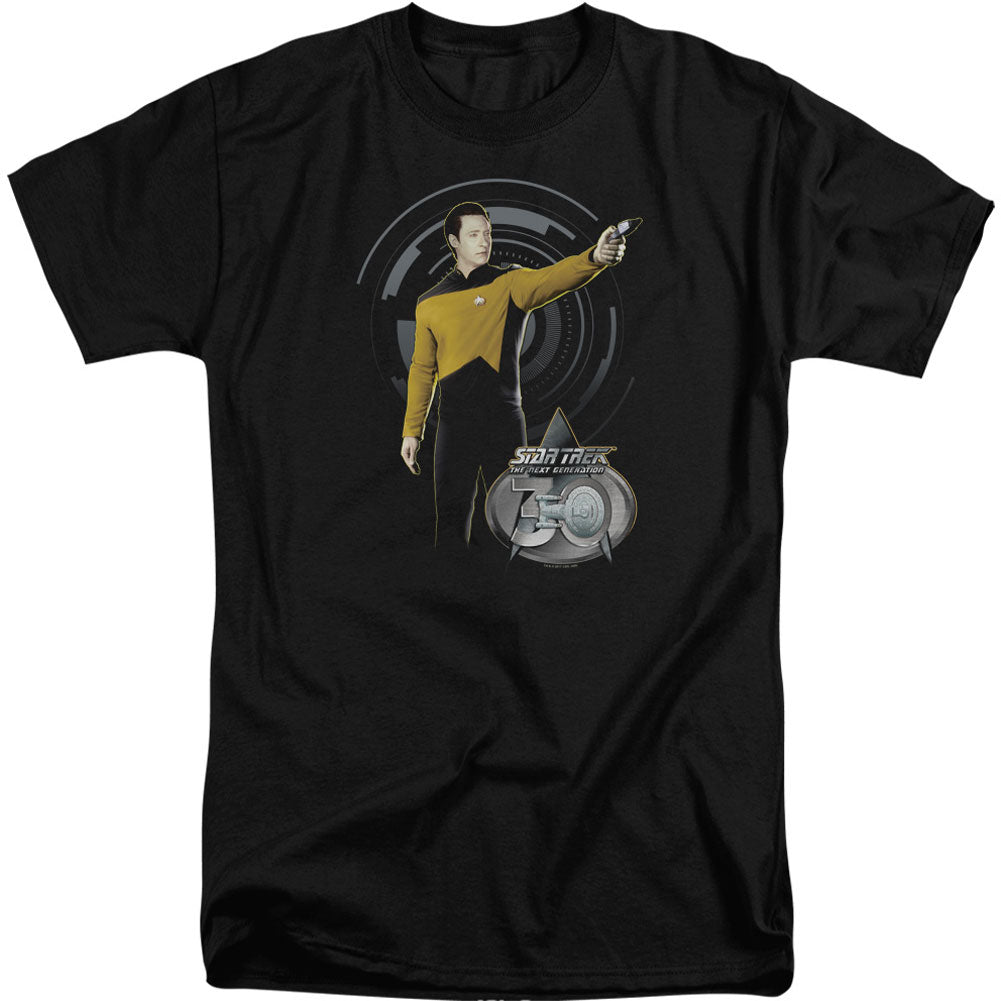 Star Trek Data 30 Adult Tall T-shirt Tall Front