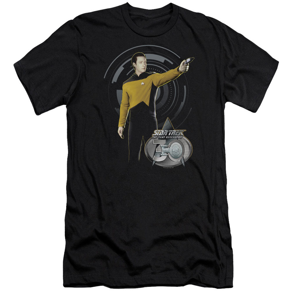 Star Trek Data 30 Premium Canvas Brand Slim Fit T-shirt Front