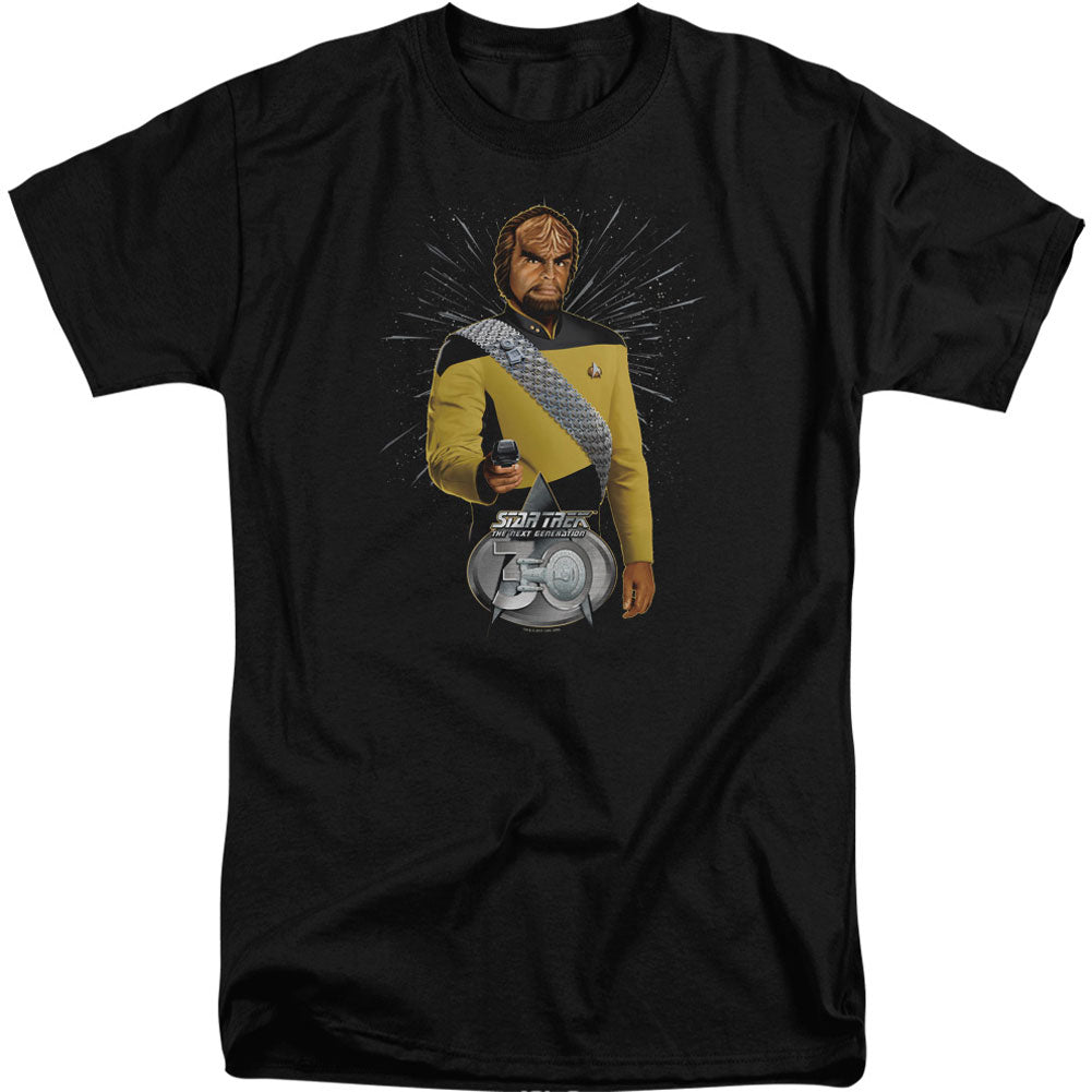 Star Trek Worf 30 Adult Tall T-shirt Tall Front