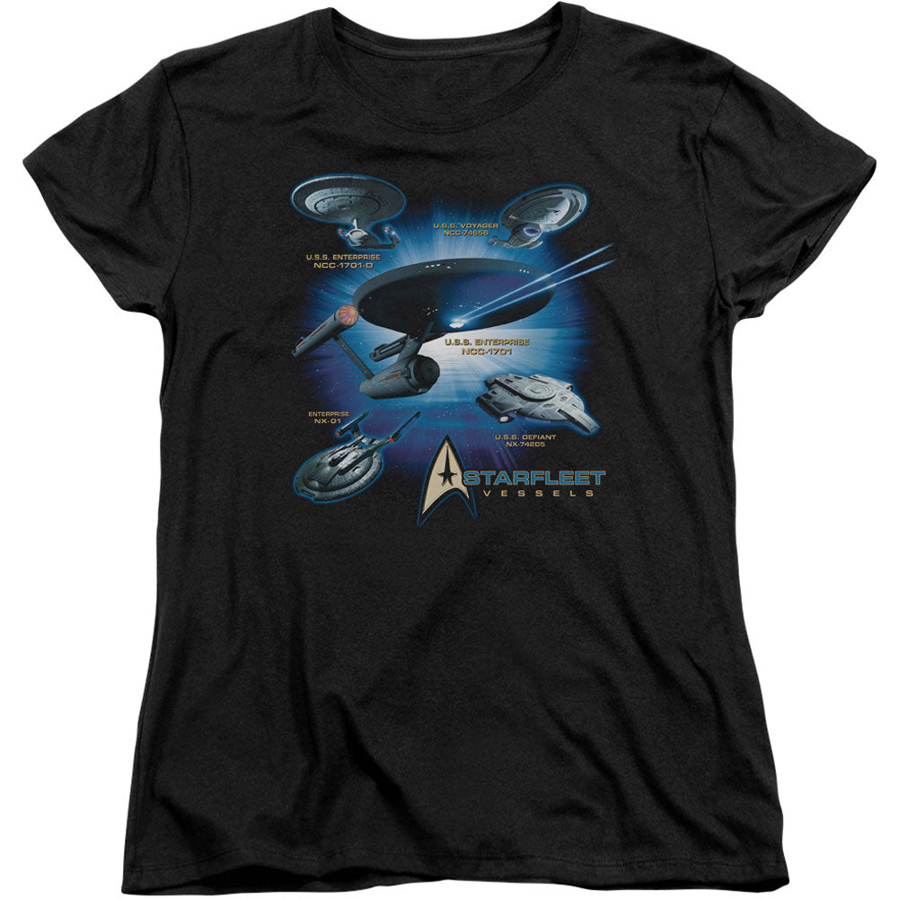 Star Trek Starfleet Vessels Junior Top Front
