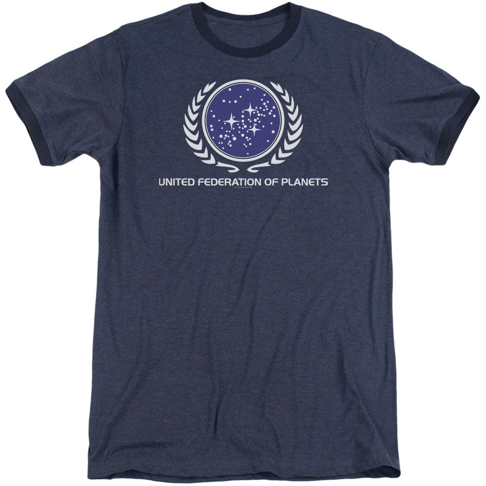 Star Trek United Federation Logo Adult Ringer T-shirt Front