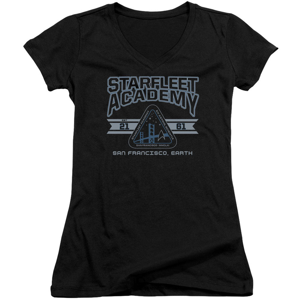 Star Trek Starfleet Academy Earth V-Neck Junior Top Front
