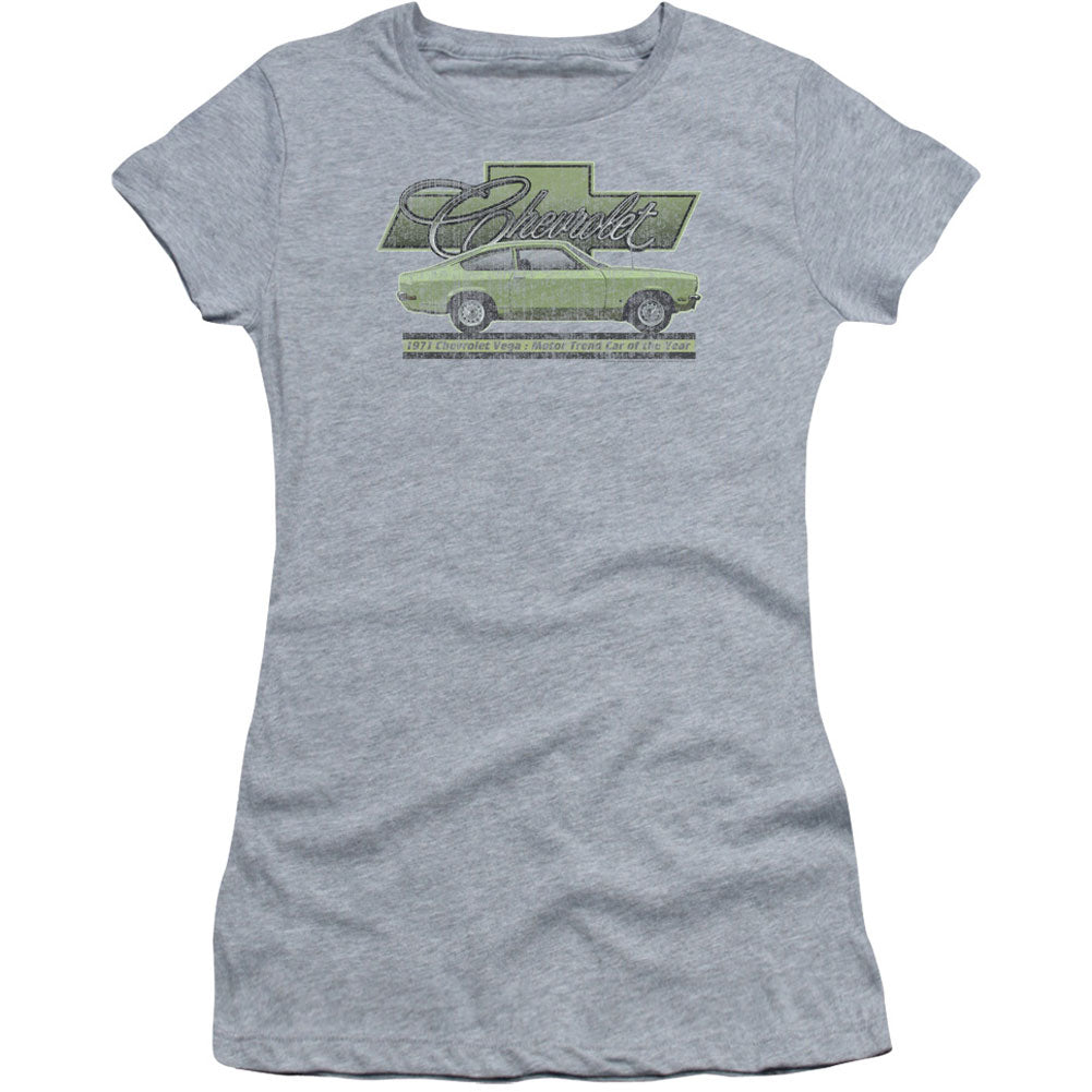 Chevy Vega Car Of The Year 71 Cap Sleeve Junior Top Front