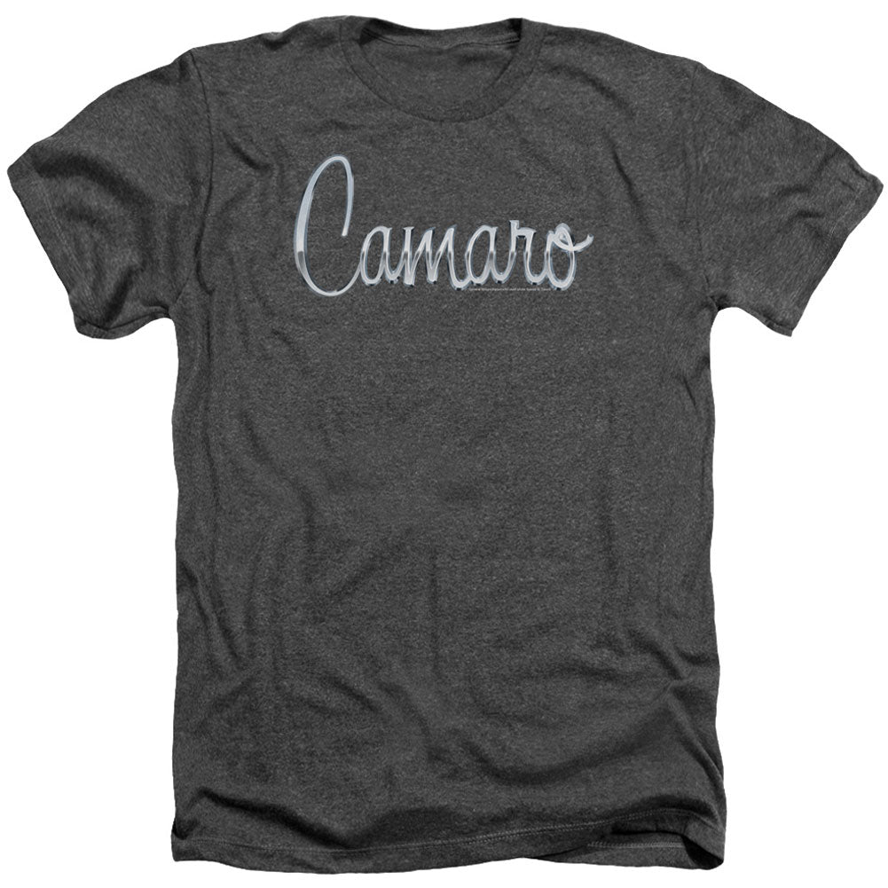 Chevy Classic Camaro Metal Adult Heather 40% Poly T-shirt Front