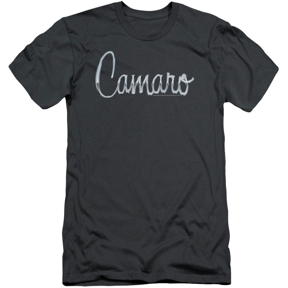 Chevy Classic Camaro Metal Adult Slim Fit Slim Fit T-shirt Front