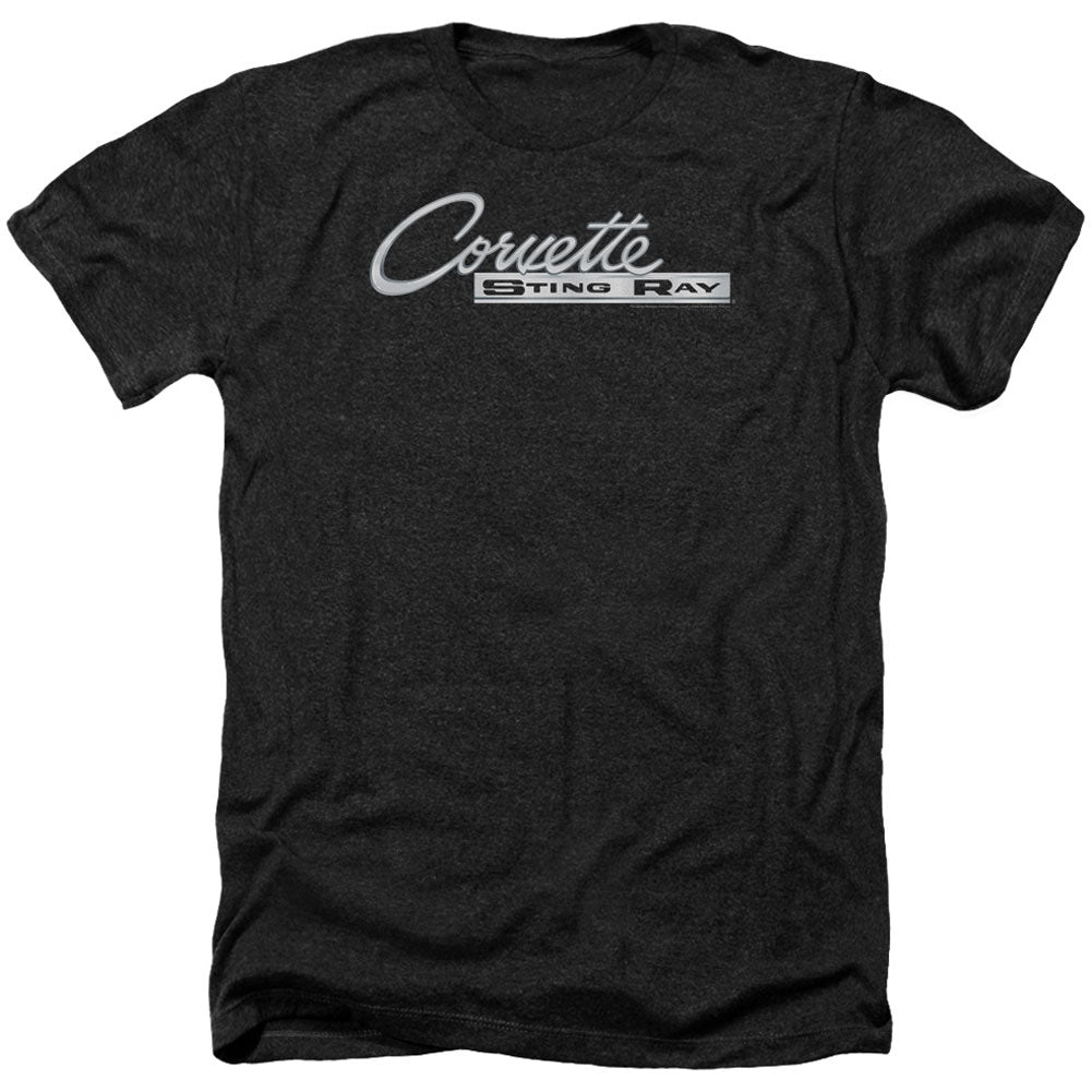Chevy Chrome Stingray Logo Adult Heather 40% Poly T-shirt