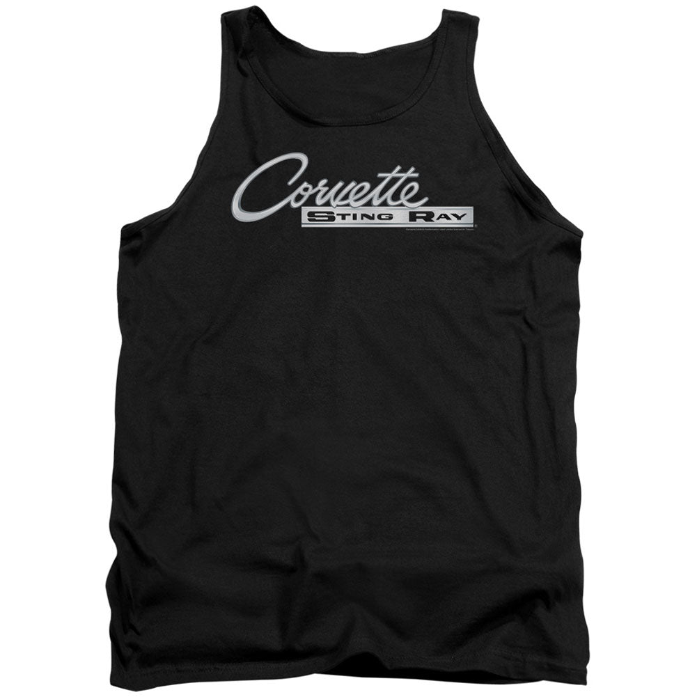 Chevy Chrome Stingray Logo Mens Tank Front