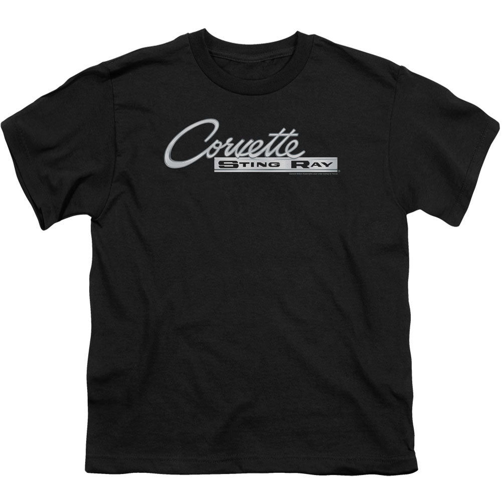 Chevy Chrome Stingray Logo Youth T-shirt Front