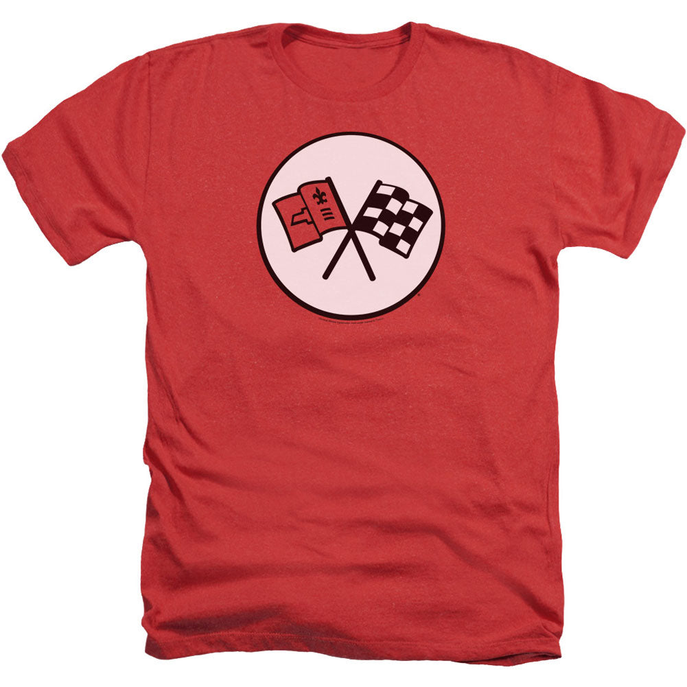 Chevy 2nd Gen Vette Logo Adult Heather 40% Poly T-shirt Front