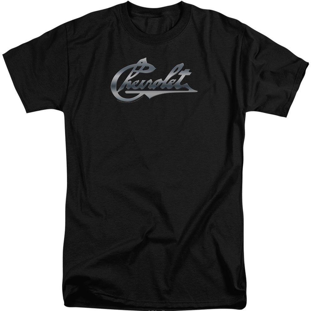 Chrome Vintage Chevy Bowtie Adult Tall T-shirt Tall Front