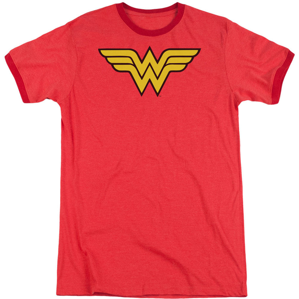 DC Comics Wonder Woman Logo Adult Ringer T-shirt Front