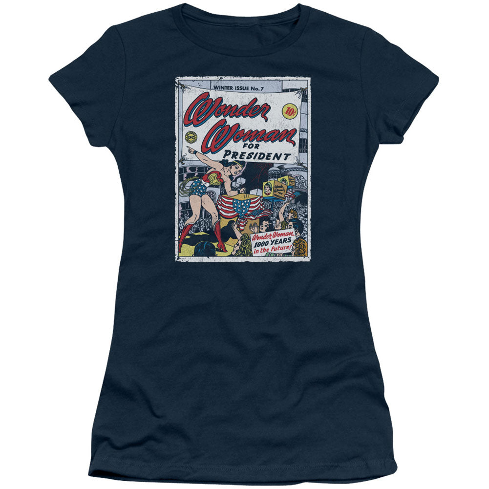 DC Comics Ww For President Cap Sleeve Junior Top Front