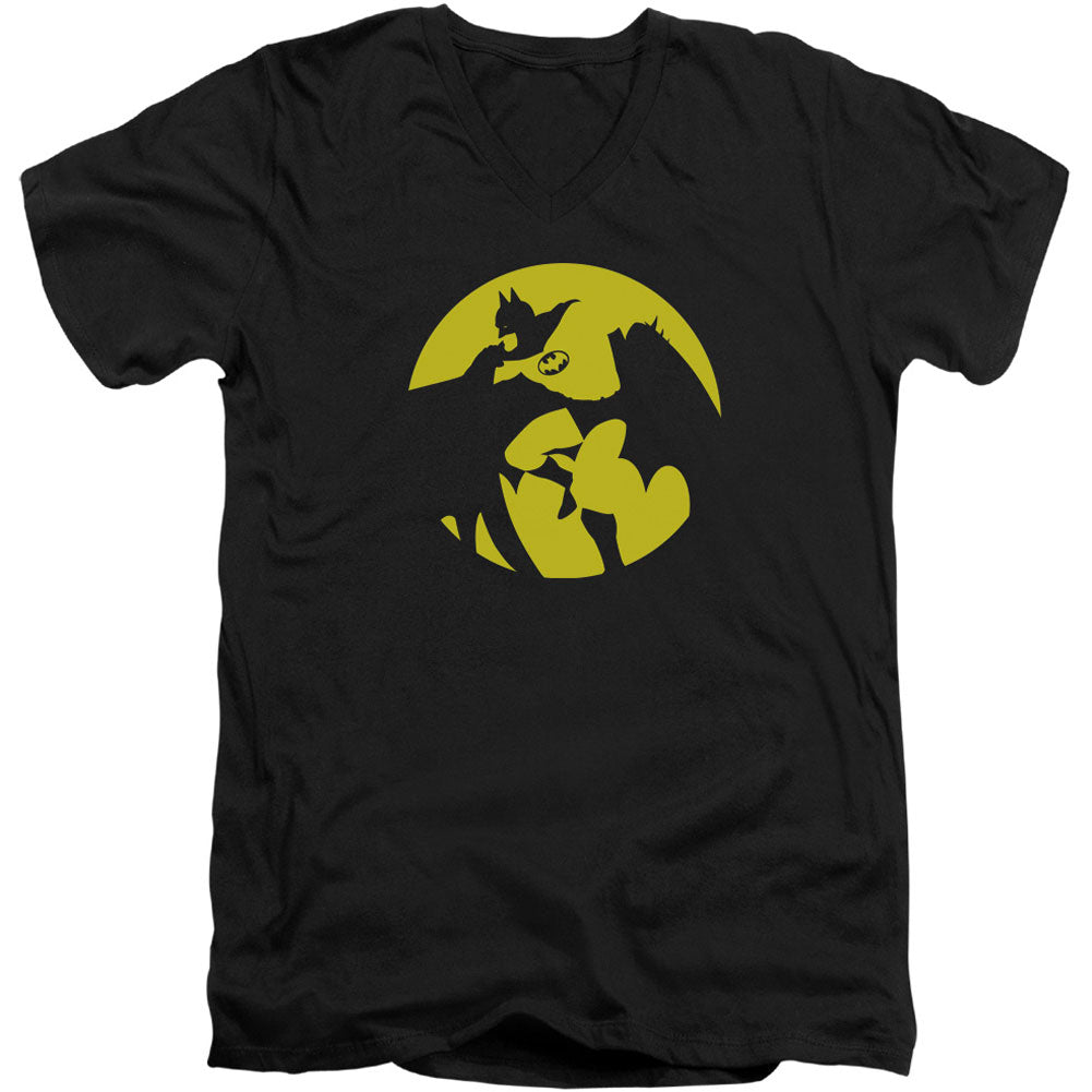 DC Comics Batman Spotlight Adult V-Neck Slim Fit T-shirt Front