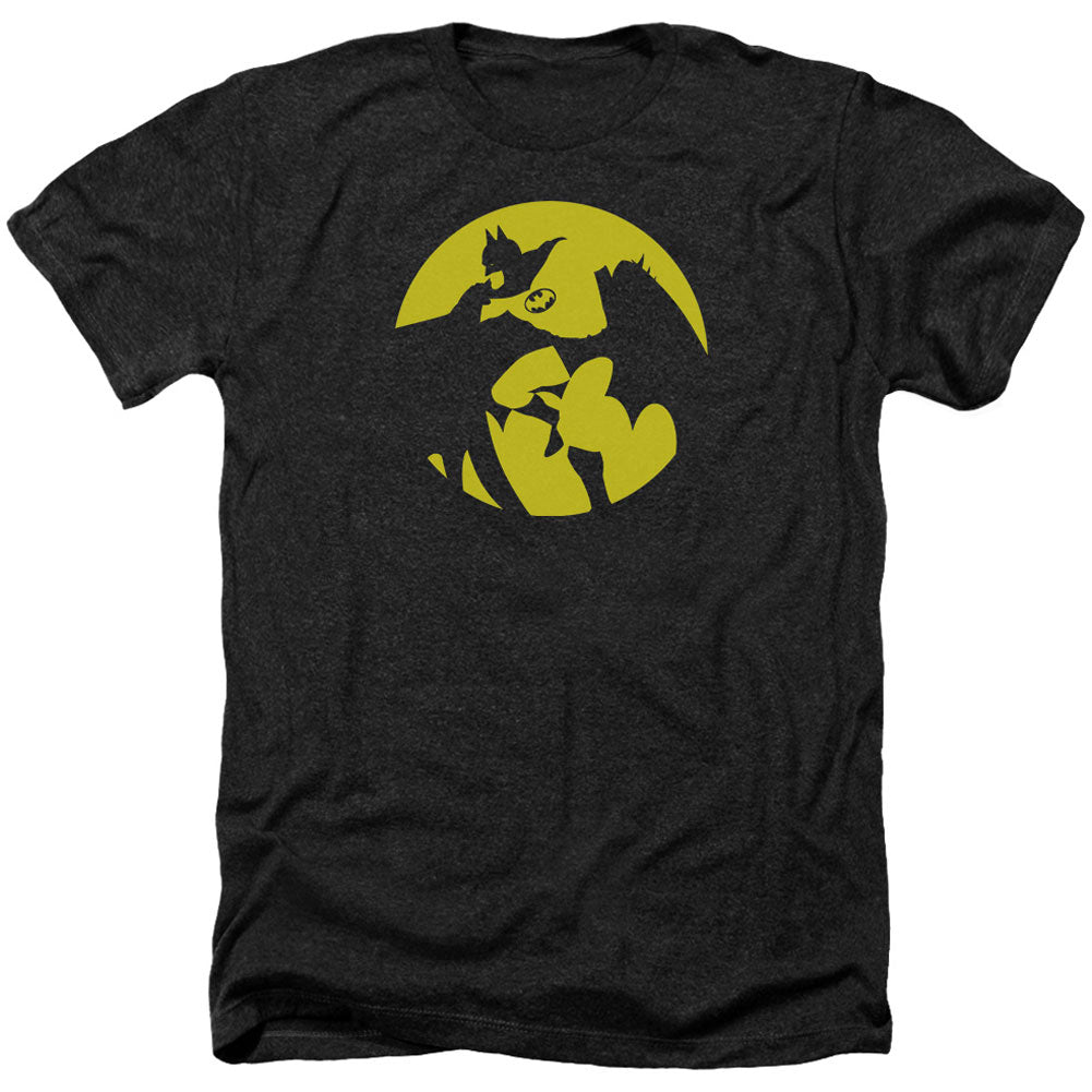 DC Comics Batman Spotlight Adult Heather 40% Poly T-shirt Front