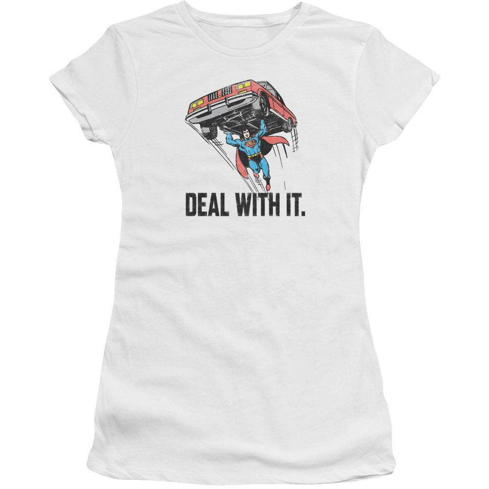 DC Comics Deal With It Cap Sleeve Junior Top Front