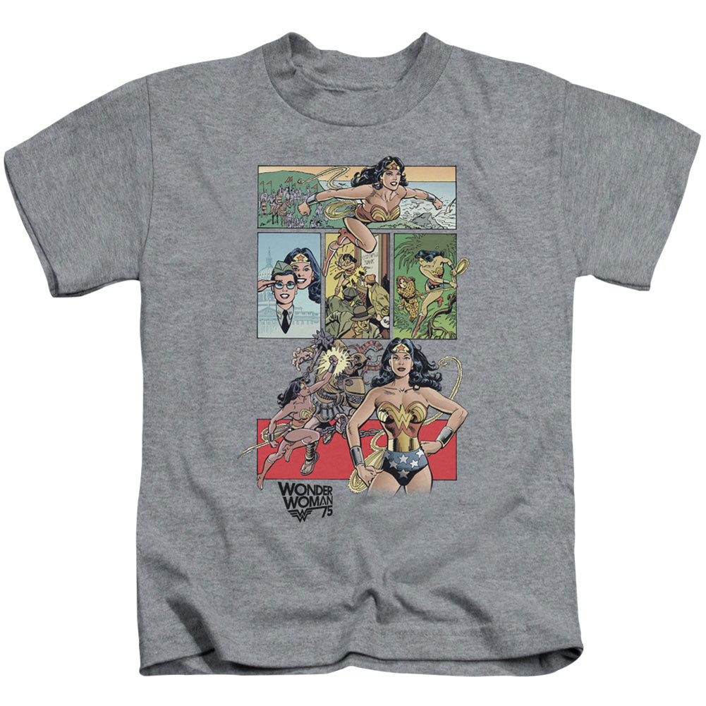 Wonder Woman Ww75 Comic Page Juvenile Childrens T-shirt Front