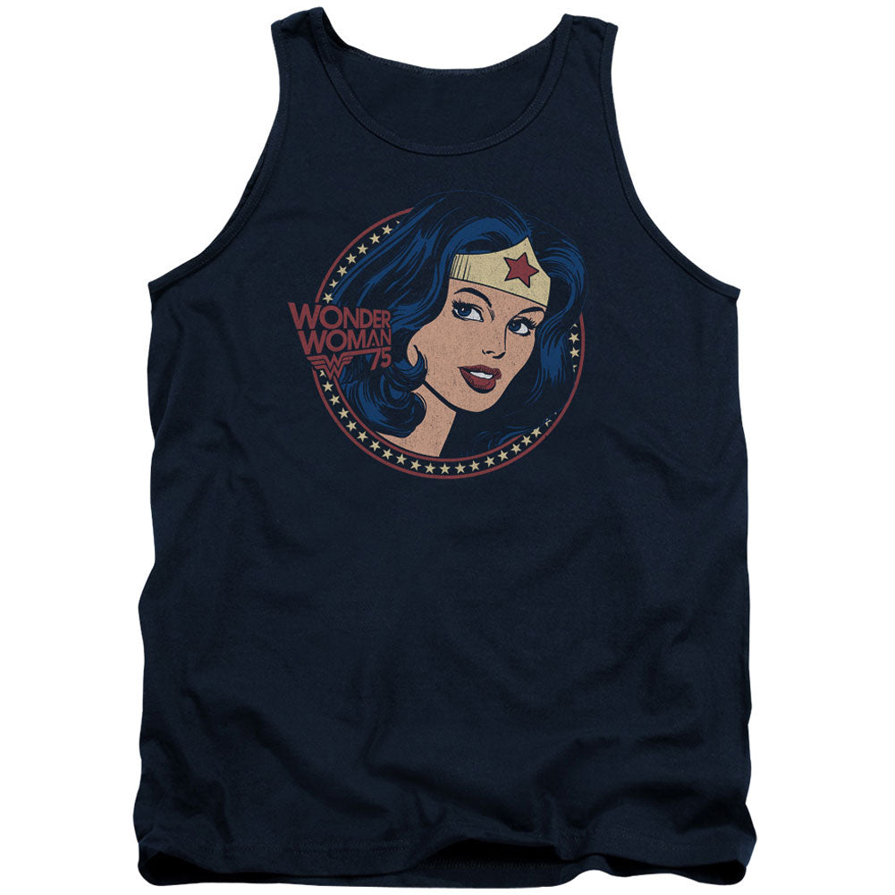 DC Comics Ww75 Starburst Portrait Mens Tank Front