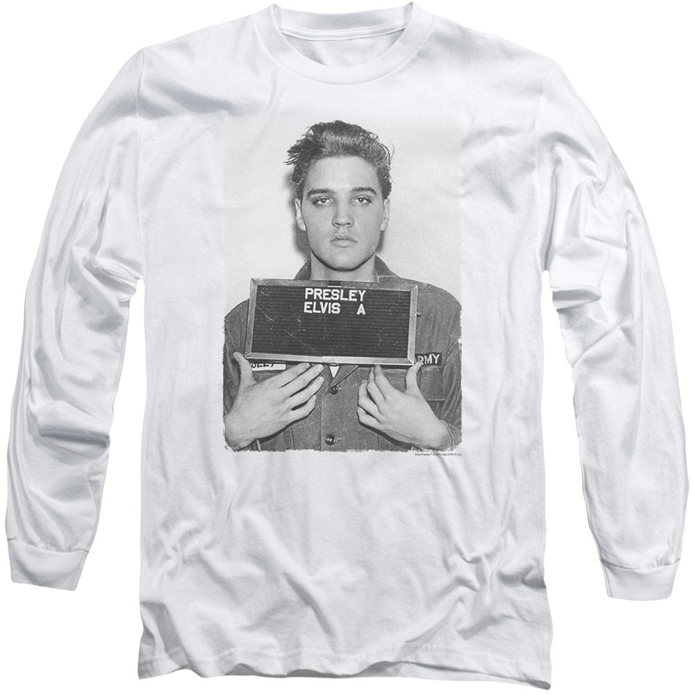 Elvis Presley Army Mug Shot Long Sleeve Front
