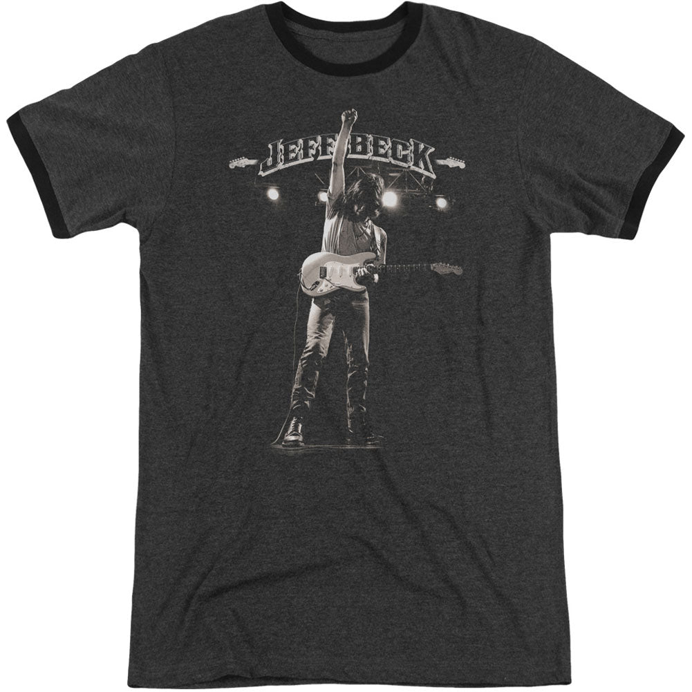 Jeff Beck Guitar God Adult Ringer T-shirt Front
