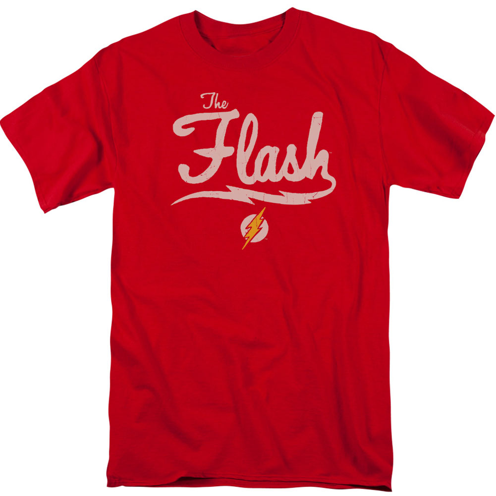 Justice League Of America Old School Flash Adult T-shirt Front