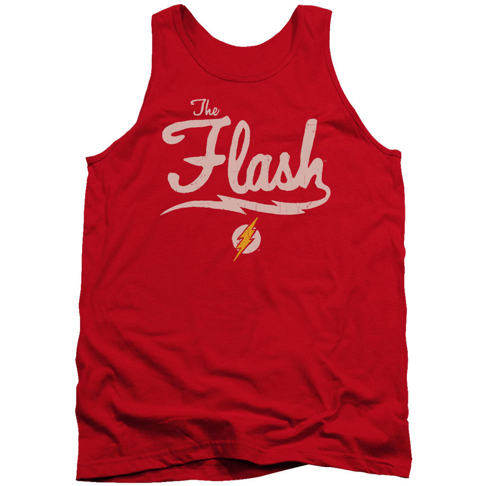 Justice League Of America Old School Flash Mens Tank Front