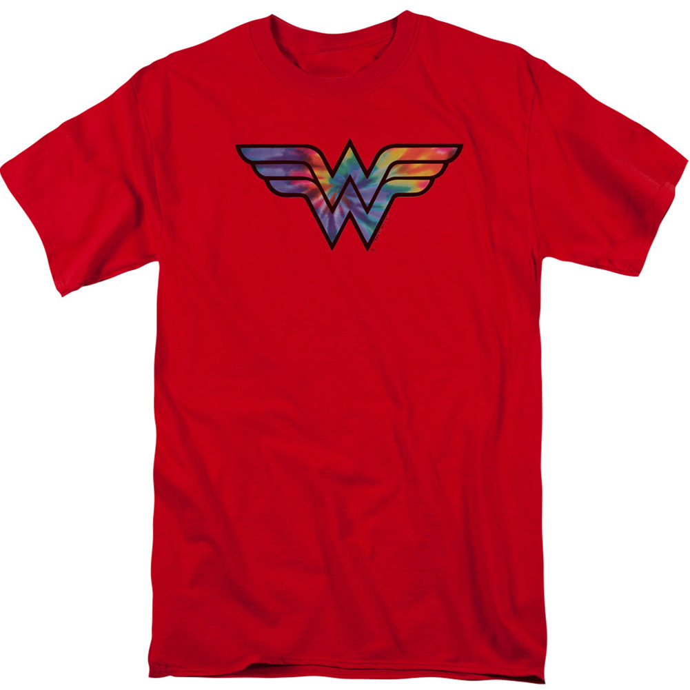 Wonder Woman Tie Dye Logo Adult T-shirt Front