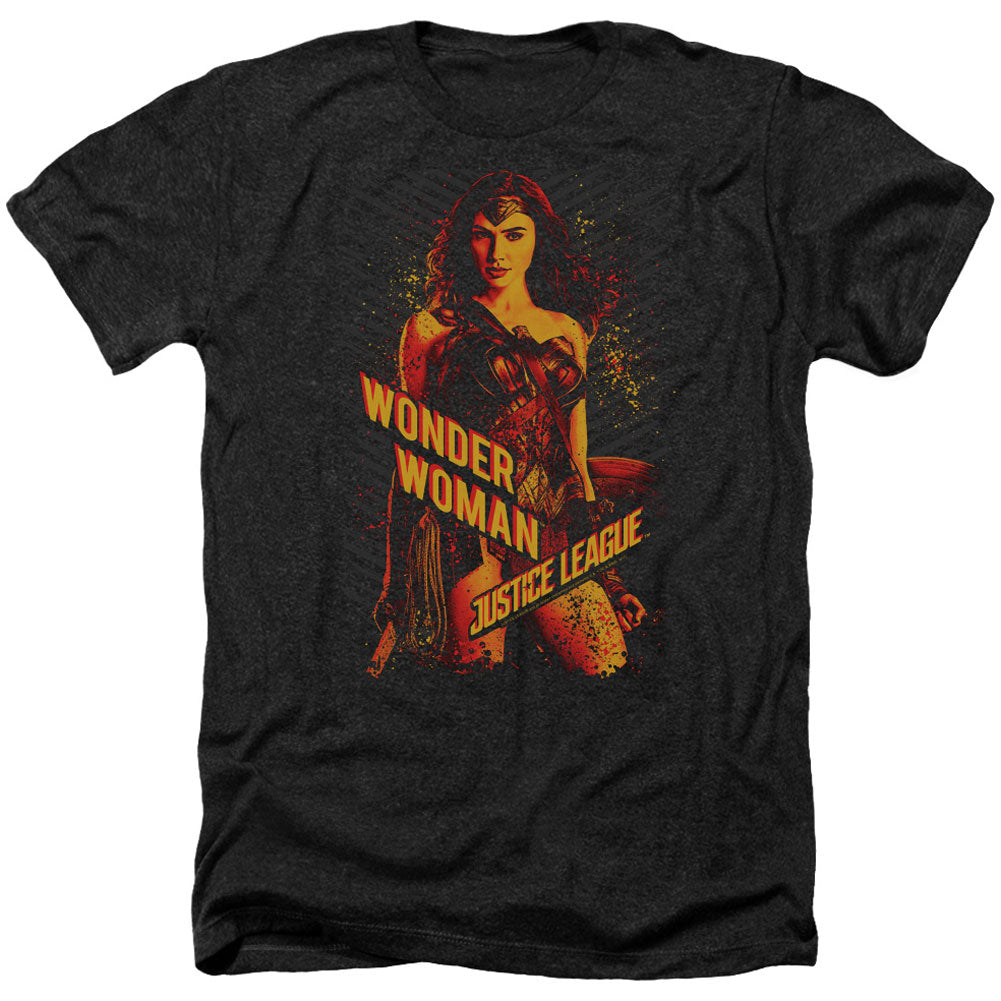 Justice League Wonder Woman Adult Heather 40% Poly T-shirt Front