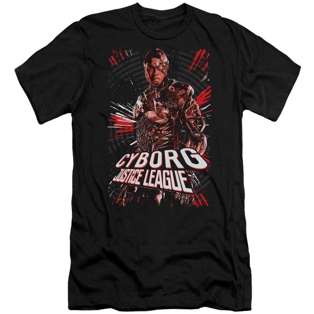 Justice League Cyborg Adult Slim Fit Slim Fit T-shirt Front